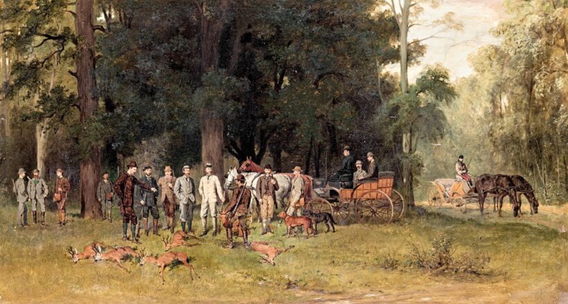 Adam, Emil (1843-1924): Vadászat után, 1877