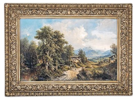Burgaritzky, Josef (1836-1890): Salzkammergut-i táj alakokkal