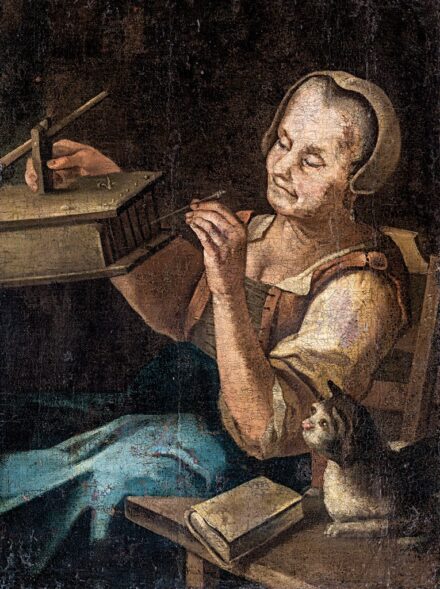 Cipper, Giacomo (1664-1736) után, 18. sz.: Nő egércsapdával, és macskával