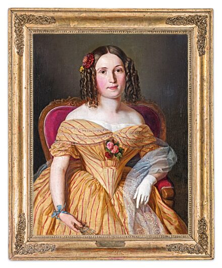 Barabás Miklós (1810-1898): Sárgaruhás lány, 1841