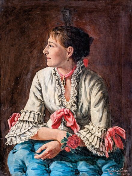 Kéméndy Jenő (1860-1925): Lány rózsával, 1879