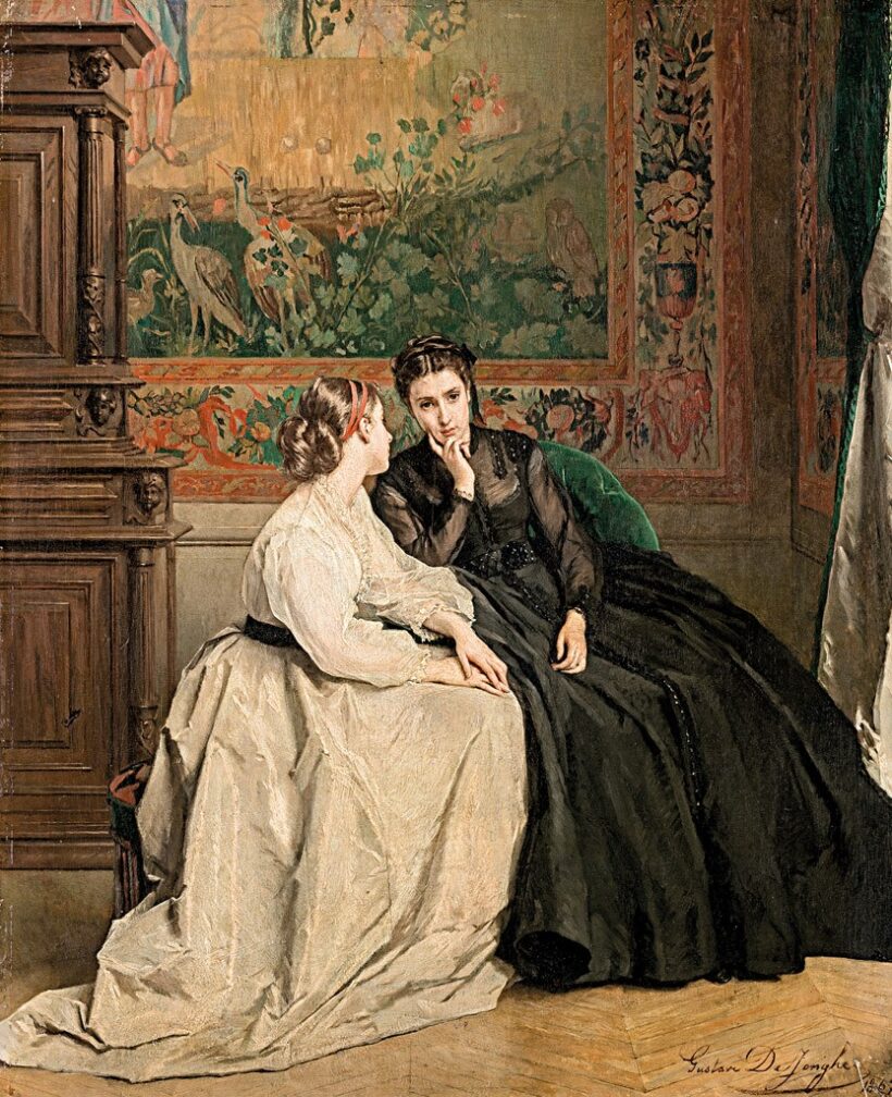 Jonghe, Gustave Léonard de (1828-1893): Részvétlátogatás, 1867