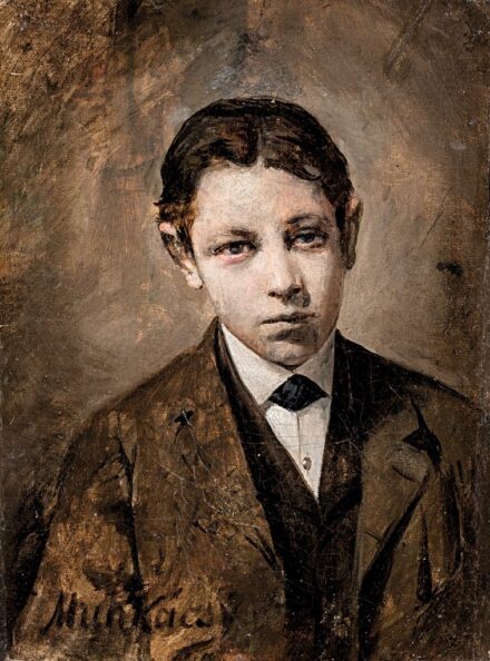Munkácsy (Lieb) Mihály (1844-1900): Fiú arcképe, 1860-as évek