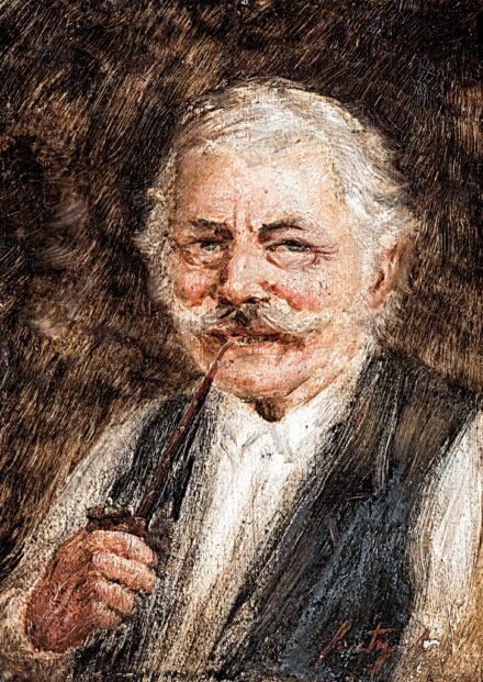 Feszty Árpád (1856-1914): Pipázó paraszt