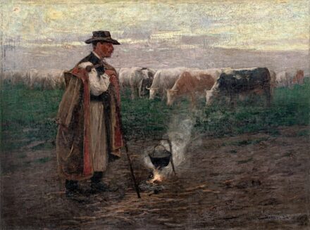 Bihari Sándor (1855-1906): "Pásztortűznél"