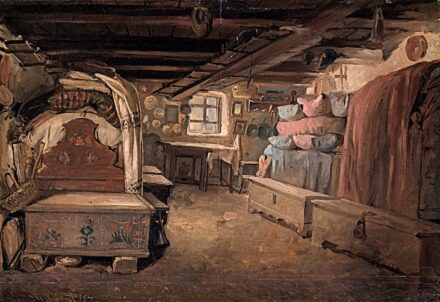 Újházy Ferenc (1827-1921): Szobabelső, 1854