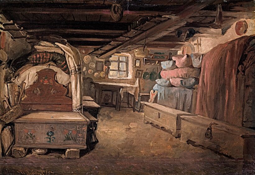 Újházy Ferenc (1827-1921): Szobabelső, 1854