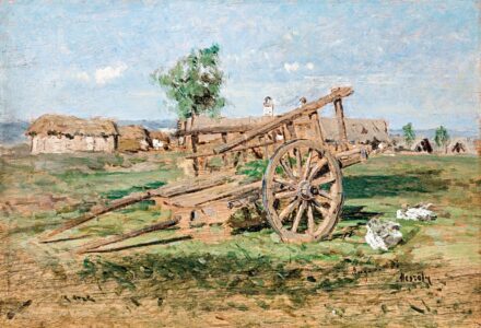 Mészöly Géza (1844-1887): Tanyarészlet, 1887   VÉDETT-NO EXPORT
