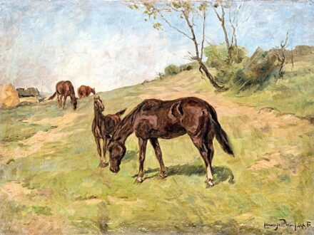 Lengyel-Reinfuss Ede (1873-1942): Legelésző lovak