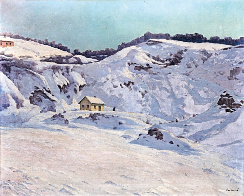 Barkász Lajos (1884-1960): Téli napsütés