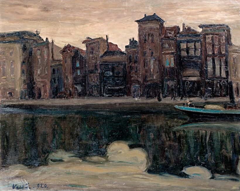 Vass Elemér (1887-1957): Folyóparti város, 1920
