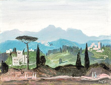 Molnár C. Pál (1894-1984): "Toscanai táj", 1969