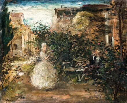 Gulácsy Lajos (1882-1932): Rokokó kerti jelenet, 1910-es évek