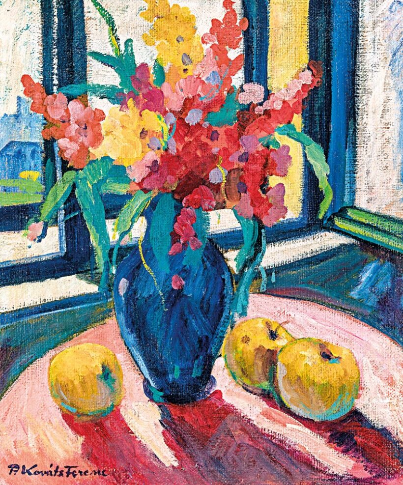 P. Kováts Ferenc (1911-1983): Csendélet ablakban