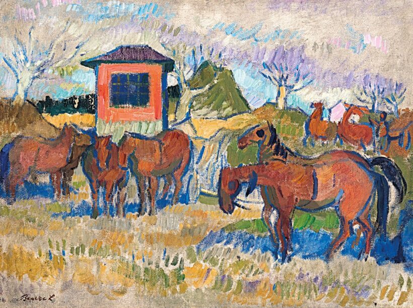 Bencze László (1907-1992): "Szekerek", 1959