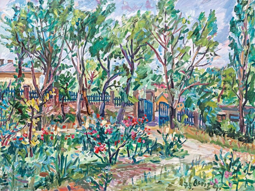 Orosz Gellért (1919-2002): Virágzó kert, 1975