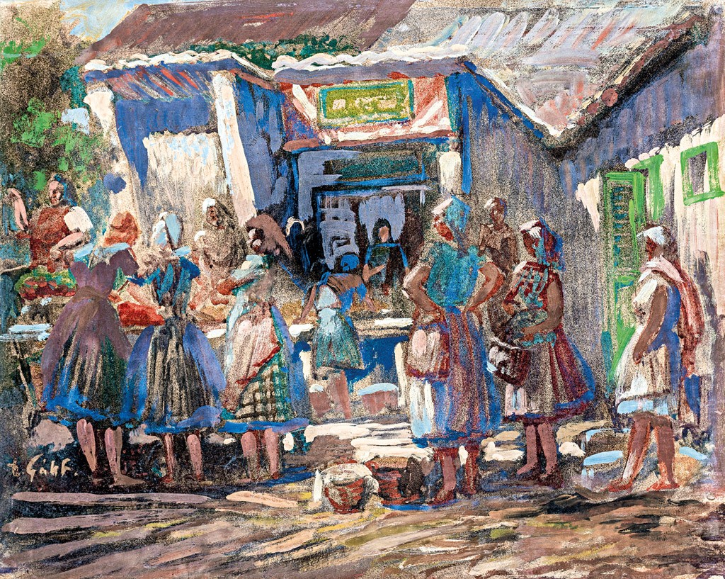 Gáll Ferenc, Erdélyi (1912-1987): Piaci jelenet