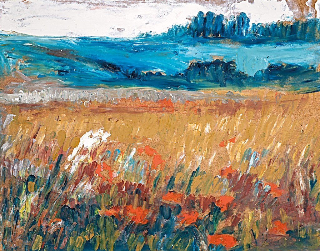 Schéner Mihály (1923-2009): Pipacsos mező, 1995