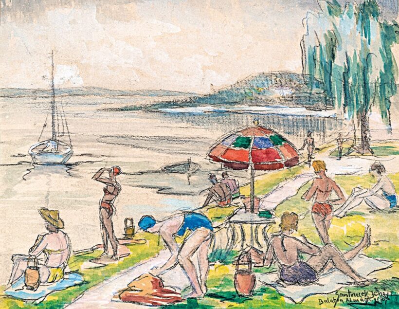 Szantrucsek Jenő (1903-1965): "Balatonalmádi", 1961