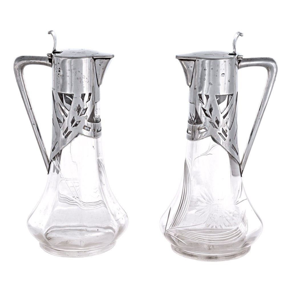 Szecessziós karaffa pár