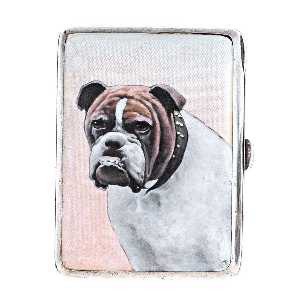 Zománcdíszes cigaretta tárca