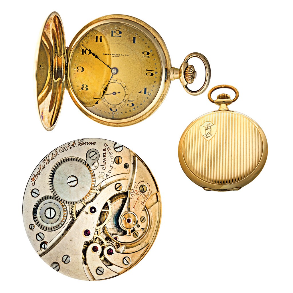 Duplafedeles Havilla Watch férfi zsebóra