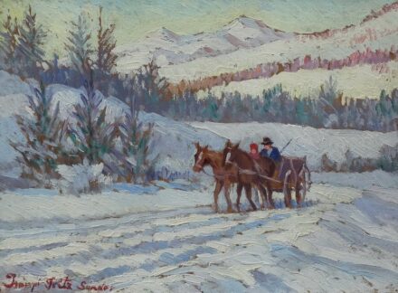 Irányi Iritz Sándor (1890-1975): Hazafelé (Téli táj)