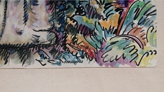 FARKASHÁZY MIKLÓS (1895-1964) Szobor tavaszi virággal - Image 2