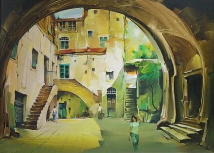 FASSEL FERENC (1915-2009) Elhagyott udvarház