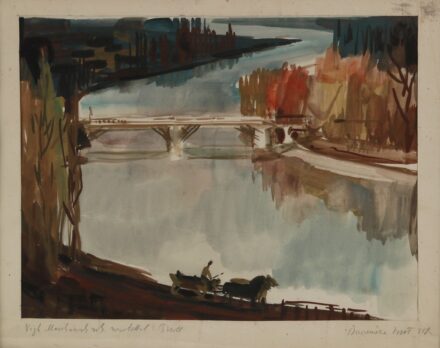 Boromisza Zsolt (1928 - 2011): Bodrogpart Sárospataknál, 1958