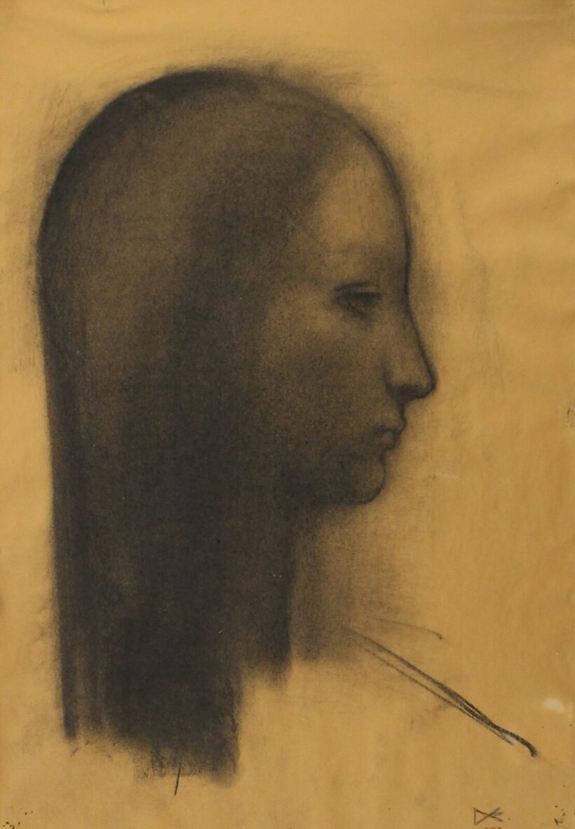 Domanovszky Endre (1907 - 1974): Hosszú hajú lány, 1933
