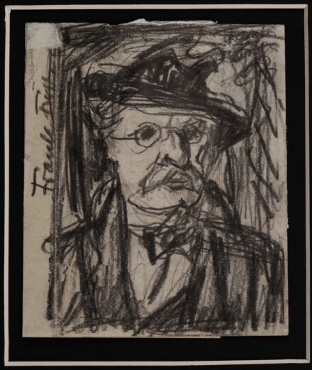 Frank Frigyes (1890 - 1976): Önarckép hajtott papíron