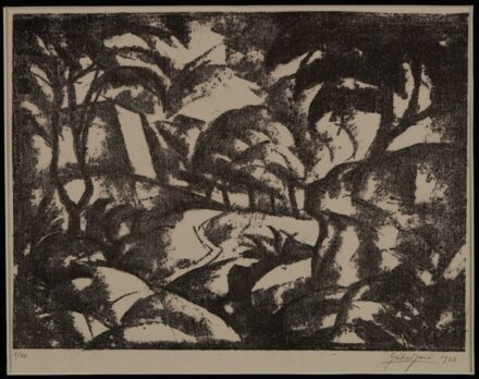 Gábor Jenő (1893 - 1968): Ligetes táj, 1923