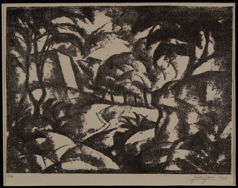 Gábor Jenő (1893 - 1968): Ligetes táj, 1923