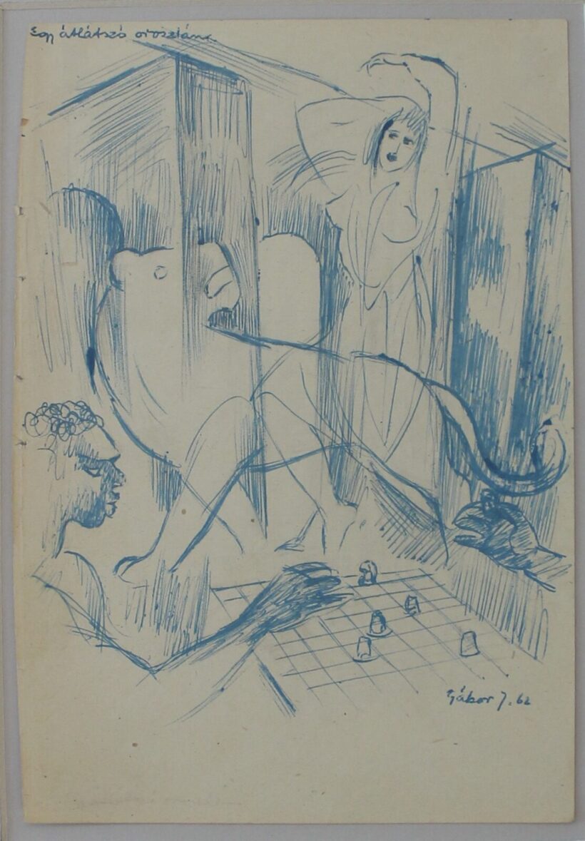 Gábor Jenő (1893 - 1968): "Egy átlátszó oroszlán", 1962