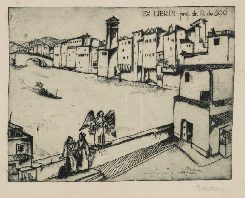 Vadász Endre (1901 - 1944): Ex libris Soó Rezsőnek, 1929