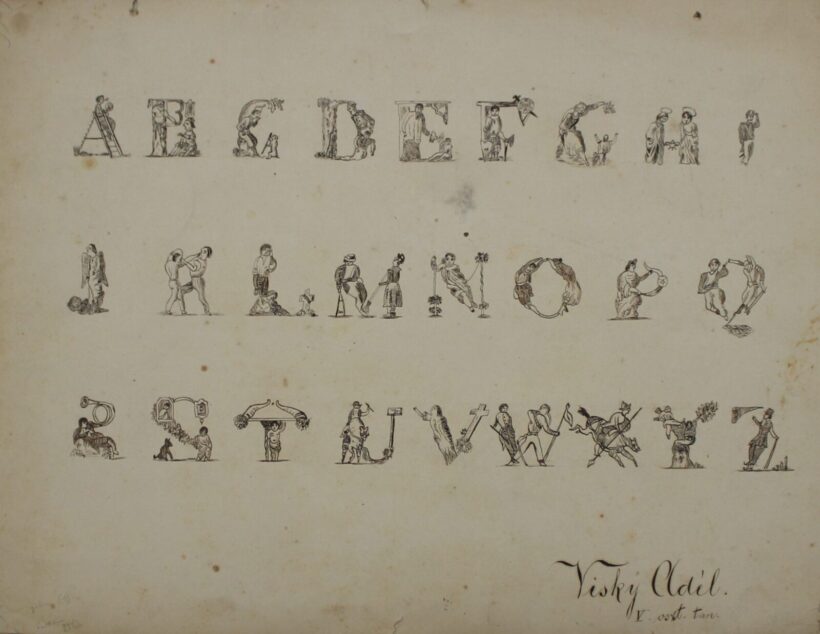 Visky Adél (Benyovszky S. édesanyja): ABC-rajz, 1860 körül