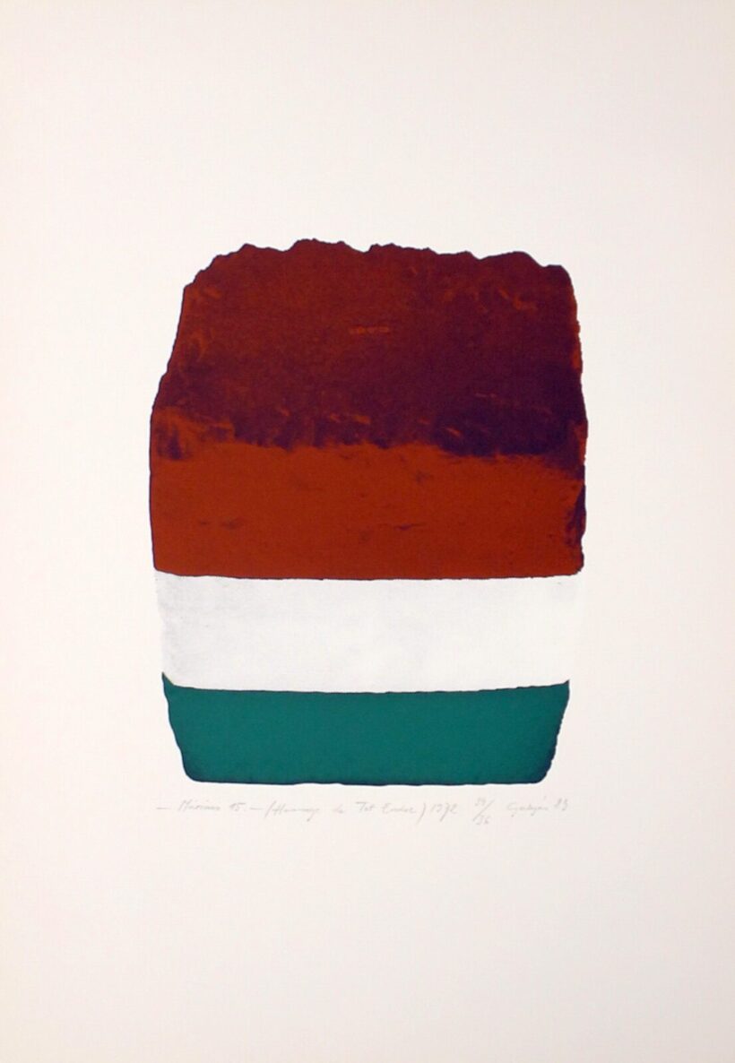 Gulyás Gyula szobrász (1944 - 2008) 13  "magyar utcakő" - 13 lap, 1983 (Pesti Műhely kiadása) - Image 2