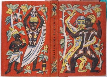 Mathéy Alexander textilre nyomott borítórajzaival Africanische Legenden, Berlin 1925