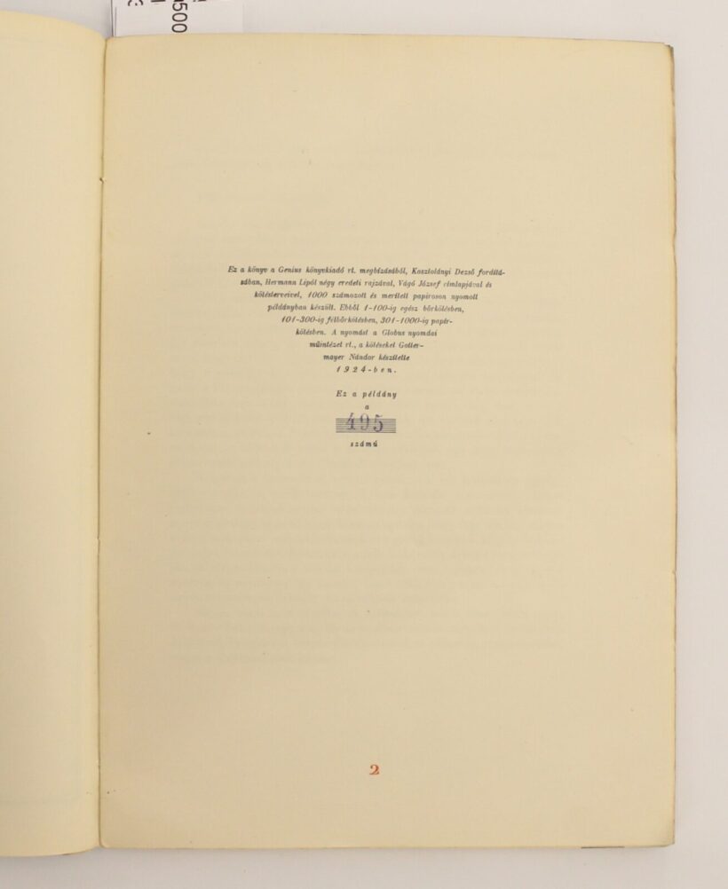 Hermann Lipót négy litográfiájával Goethe: A napló, Genius 1924, 1000/25 - Image 3