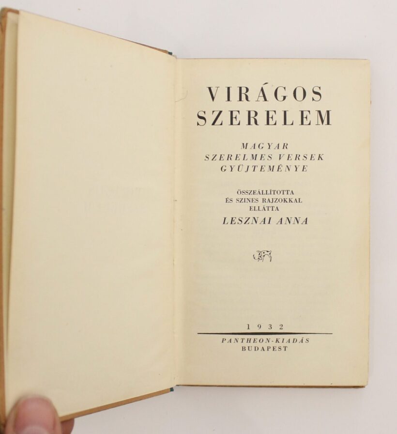 Lesznai Anna rajzaival Virágos szerelem, Pantheon 1932