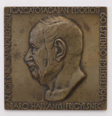 Beck Ö.Fülöp (1873 - 1945): Báró Harkányi Frigyes emlékérem, 1914