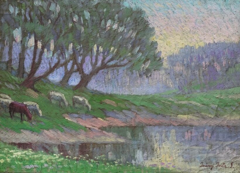 Irányi Iritz Sándor (1890-1975): Legelésző birkák