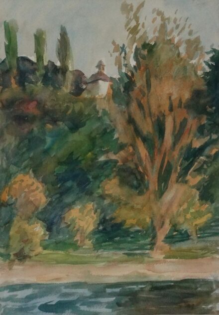 Győrffy Péter (1949): Táj templommal