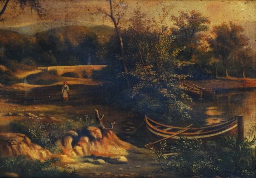 Höd, Edmund (1837 - 1888) ?: Vízparti táj