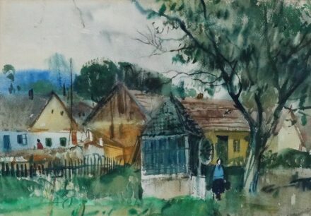 Szalóky Sándor (1921 - 1978): Parasztudvar