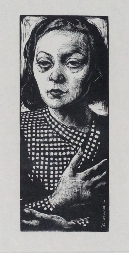 Varga Mátyás (1910 - 2002): Kockásruhás nő, 1935