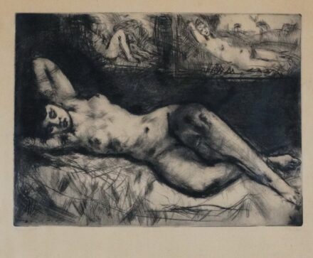 Varga Nándor Lajos (1895 - 1978): Fekvő akt, 1964