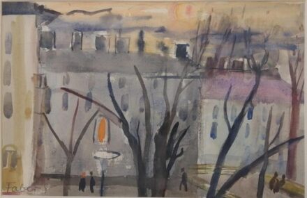 FÁBER GIZELLA (1903-1982) Téli ablak