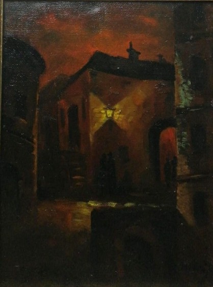 BARTHA LÁSZLÓ (1902-1998) Éjszaka az Óvárosban